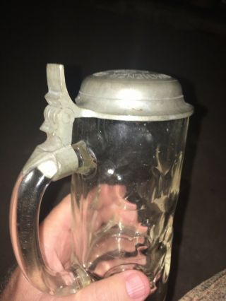 Vintage 1900’s German Beer Stein Pewter lid Munchener Kindl Brau 2