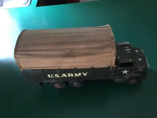 Vintage Pressed Steel Marx Lumar US Army Transport Truck 5