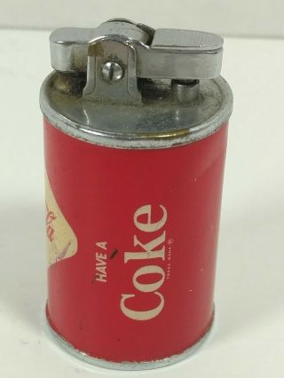 Vintage 1960 ' s Diamond Enjoy Coca - Cola Can Lighter Made In Japan 2