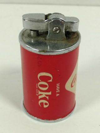 Vintage 1960 ' s Diamond Enjoy Coca - Cola Can Lighter Made In Japan 3