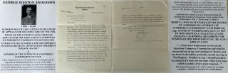 President Wilson Civil Rights Red Scare Alien Racism Federal Judge Letter Signed