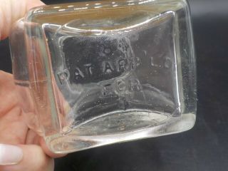 Vintage Nash ' s Happy Time Mustard Glass Jar Bottle Figural Clock w/Paper Label 7