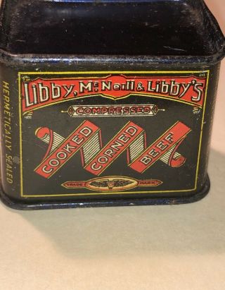 1930 ' s Libby ' s Miniature Salesman Sample Doll Toy Tin LItho Food Corned Beef 2