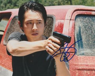 Steven Yeun Signed 8x10 Photo Autographed The Walking Dead Glenn Okja