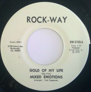 Rare 70s Soul Funk 45 - Mixed Emotions - Gold Of My Life / Can You Feel The Funk