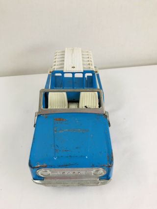 Vtg 1960s Ford Bronco Blue NYLINT Pet Mobile Cage Steel 8200 Sportsman Truck 6