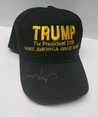 Donald Trump For President 2016 Hat Autographed By Lara Trump