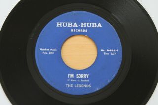 The Legends I’m Sorry/the Mosquito 45 Rare Obscure Teen Garage Soul Groover Hear