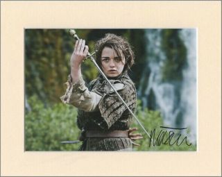 Maisie Williams Game Of Thrones Signed Mounted 10x8 Autograph Photo