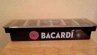 Bacardi Condiment Tray With 6 Inserts And Lid