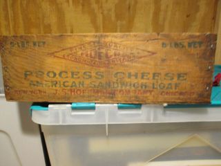 JS Hoffman Co.  HOFCO process cheese NY Chicago IL primitive wooden cheese box 2