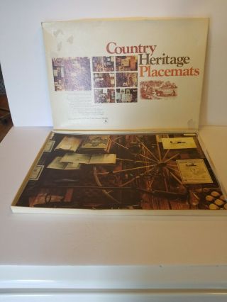 Set of 6 Vintage John Deere Country Heritage Vinyl Placemats 2