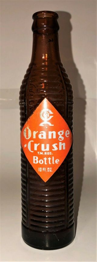 Orange Crush - Amber Acl Pop Bottle - - Canada - 10 Oz - - Item