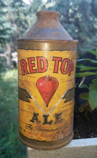 Vintage Cone Top Beer Can - Red Top Ale 12 Oz - Cincinnati,  Oh