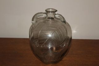 Vintage Glass White House Apple Vinegar Apple Shaped Bottle Patent Applied For