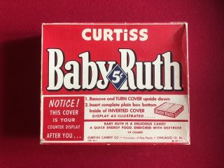 1953,  " Baby Ruth " Candy Bar Display Box (scarce)