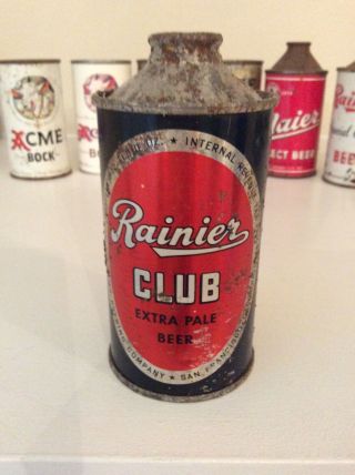 Rainer Club Extra Dry Beer 12 Oz Cone Top Can,  Irtp