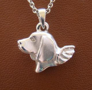 Small Sterling Silver Beagle Angel Pendant