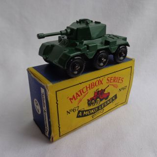 Vintage Matchbox Lesney Moko No67 Saladin Armoured Car 6x6 Army Vnm Boxed
