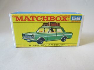 Matchbox Fiat 1500.  Car Box 56 England (f - Type Lesney Box Only) 9.  9