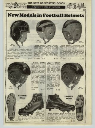 1936 Paper Ad Wilson Wing Leather Football Helmet Benny Friedman D X Bible