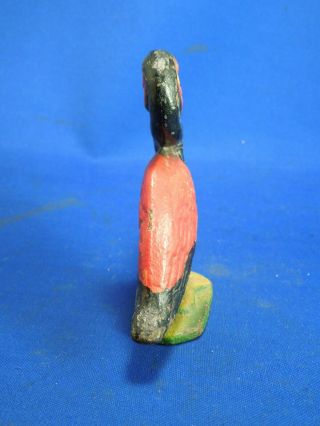 Antique Figural Cast Iron Toucan Parrot Pelican Bottle Opener W/ Paint 3