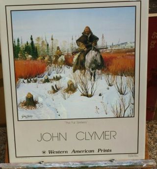 John Clymer Poster 1980 The Fur Seekers 27 By 23