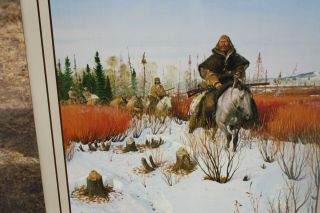 John Clymer Poster 1980 the Fur Seekers 27 by 23 2