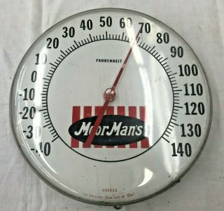 Vintage MOORMANS FEEDS Old Dial Thermometer Advertising Sign 3