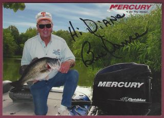 Bill Dance,  Tv Bass Fisherman,  Signed 7 " X 5 " Color Photo,  Uacc Rd 036