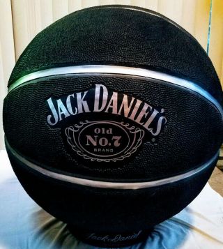 Rare Jack Daniels No.  7 Basketball Huge Black And Silver Display Brand