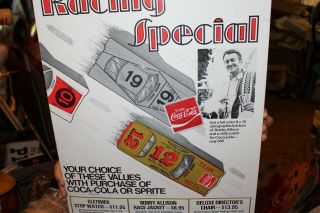 Vintage 1960 ' s Coca Cola Soda Pop Southern 500 Nascar Race Car Gas Oil 29 