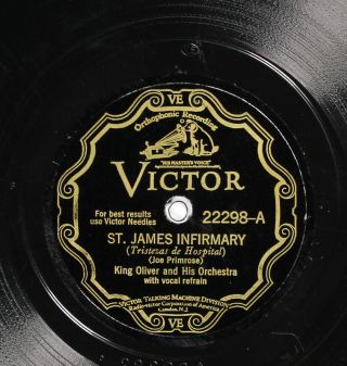 King Oliver And His Orchestra Victor 22298 V,  Pre War Jazz 78
