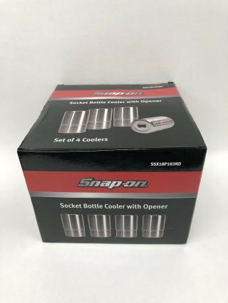 Snap On Bottle Cooler Coozie With Opener Set