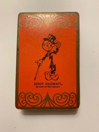 Vintage Reddy Kilowatt Pinochle Deck Of Playing Cards Complete With Case