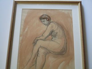 ADELE WATSON ANTIQUE PAINTING 1930 ' S NUDE RARE WOMAN FEMALE ART DECO 3