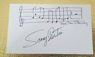 Autographed Sonny Curtis 3x5 Index Card W/loa More Than I Can Say Amqs