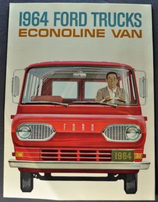 1964 Ford Econoline Van Truck Sales Brochure Folder 64