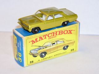 Vintage Matchbox Lesney 36 Opel Diplomat W Box Cool Display