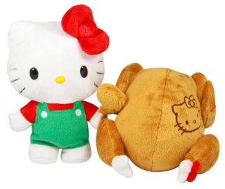 Rare Hello Kitty Reversible Plush Turkey 2012 8” Sanrio