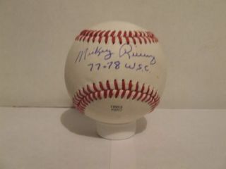 Mickey Rivers Signed Autographed Baseball - W/coa Mlb Ny Yankees