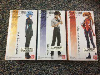 Bandai Evangelion 3.  0 Portrait Figurines: Rei,  Asuka & Shinji