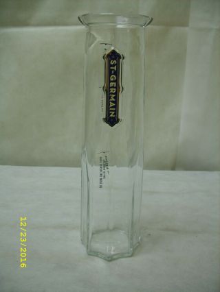 St Germain Liqueur Absinthe - Promo 11 - 3/4 " Glass Carafe Pitcher Decanter Nos