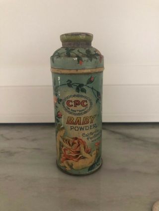 Antique Vintage Cpc Advertising Baby Powder Tin