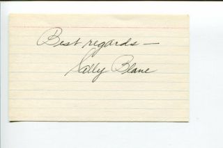 Sally Blane I Am A Fugitive From A Chain Gang Charlie Chan Signed Autograph