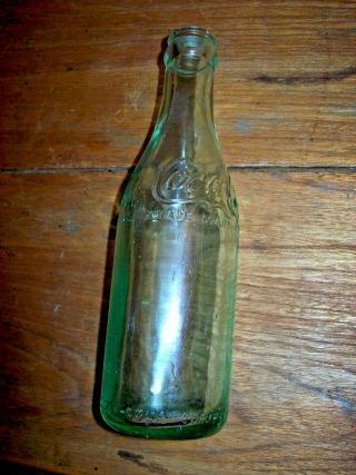Vintage Coca - Cola Straight Sides Bottle Light Green 1905 - 1916