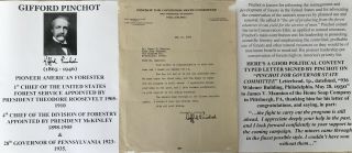 Pioneer 1st Chief Us Forest Service Governor Pa Pinchot Political Letter Signed
