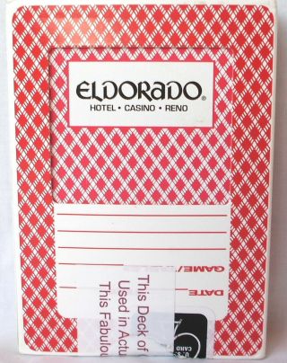 Vintage El Dorado Hotel Casino Reno NV Table Played Bee Playing Cards 2