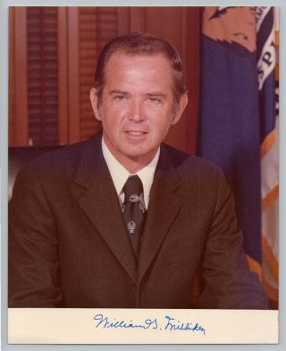 Vintage William Milliken Signed Photo Political Autograph Michigan Governor