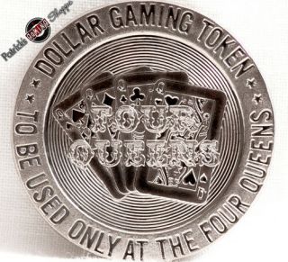 $1 Proof - Like Slot Token Four Queens Casino 1966 Fm Las Vegas Nevada Coin